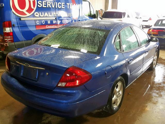 1FAFP55U53G177918 - 2003 FORD TAURUS SES BLUE photo 4