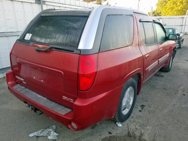 1GKET12S146173275 - 2004 GMC ENVOY XUV RED photo 4