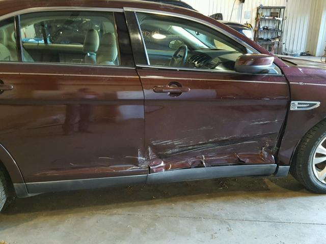 1FAHP2EW2CG101789 - 2012 FORD TAURUS SEL BURGUNDY photo 9