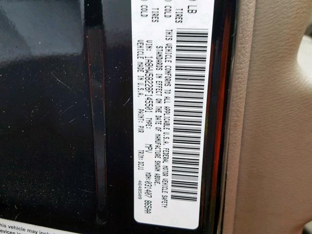 1A8HW58228F145501 - 2008 CHRYSLER ASPEN LIMI BLACK photo 10