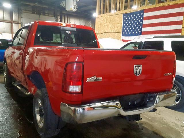 3C6TD5DT4CG141146 - 2012 DODGE RAM 2500 S წითელი ფოტო 3