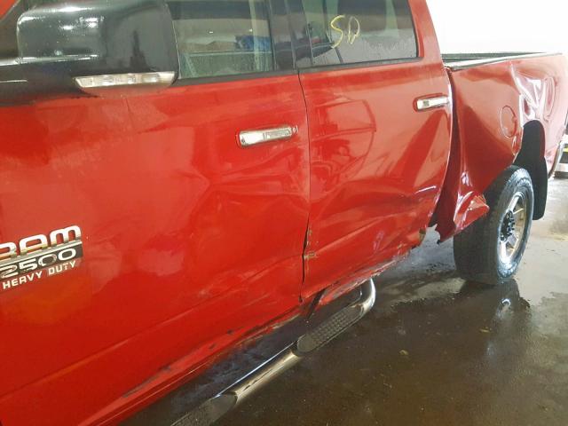 3C6TD5DT4CG141146 - 2012 DODGE RAM 2500 S წითელი ფოტო 9