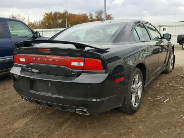 2C3CDXJG9EH144207 - 2014 DODGE CHARGER SX BLACK photo 4