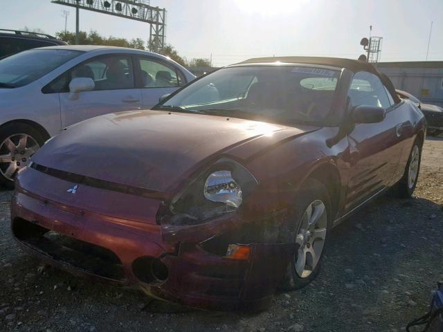 4A3AE45G64E051995 - 2004 MITSUBISHI ECLIPSE SP RED photo 2