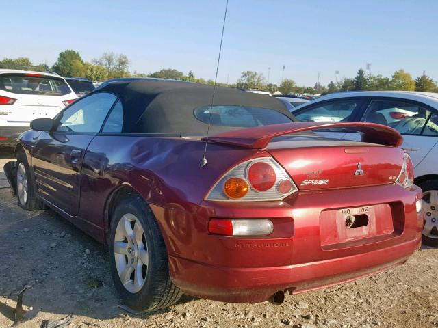 4A3AE45G64E051995 - 2004 MITSUBISHI ECLIPSE SP RED photo 3