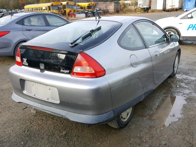 JHMZE13751T001246 - 2001 HONDA INSIGHT SILVER photo 4