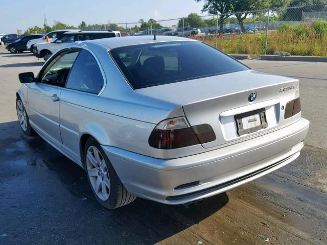 WBABM3342YJN80805 - 2000 BMW 323 CI SILVER photo 3