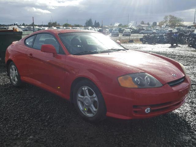 KMHHN65FX3U102306 - 2003 HYUNDAI TIBURON GT RED photo 1