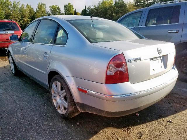 WVWAD63B75E006560 - 2005 VOLKSWAGEN PASSAT GLS SILVER photo 3