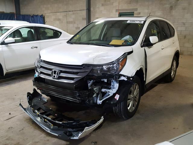 5J6RM4H75EL088015 - 2014 HONDA CR-V EXL WHITE photo 2