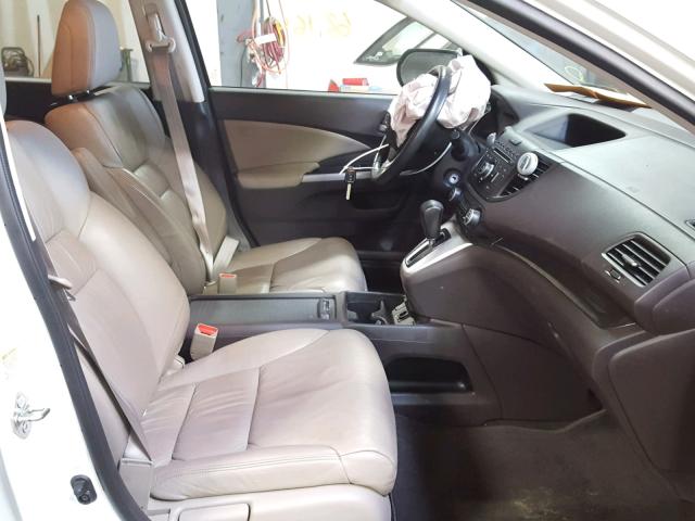 5J6RM4H75EL088015 - 2014 HONDA CR-V EXL WHITE photo 5