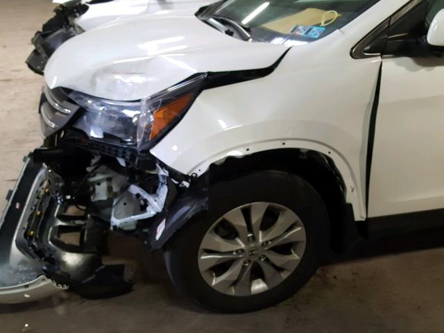 5J6RM4H75EL088015 - 2014 HONDA CR-V EXL WHITE photo 9