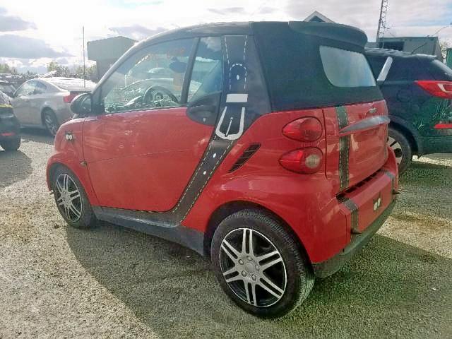 WMEEK31X89K288785 - 2009 SMART FORTWO PAS 红色 照片 3