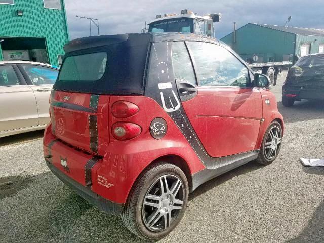 WMEEK31X89K288785 - 2009 SMART FORTWO PAS 红色 照片 4