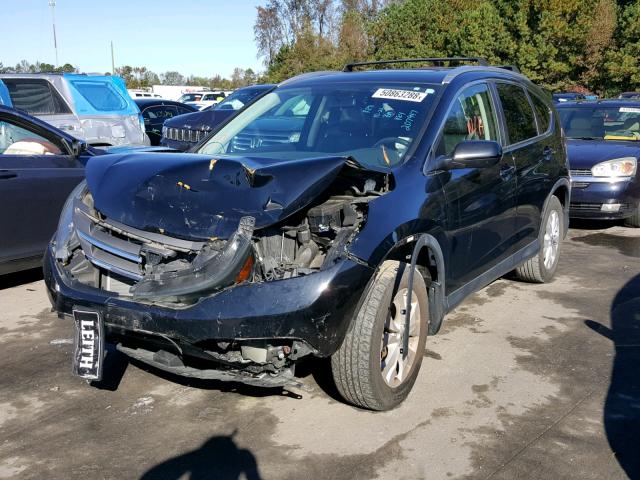 2HKRM3H79EH512204 - 2014 HONDA CR-V EXL BLACK photo 2