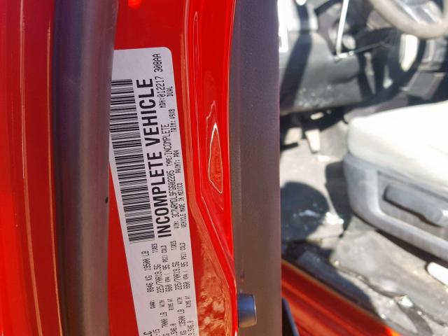 3C7WRMDL9FG602205 - 2015 RAM 5500 RED photo 10