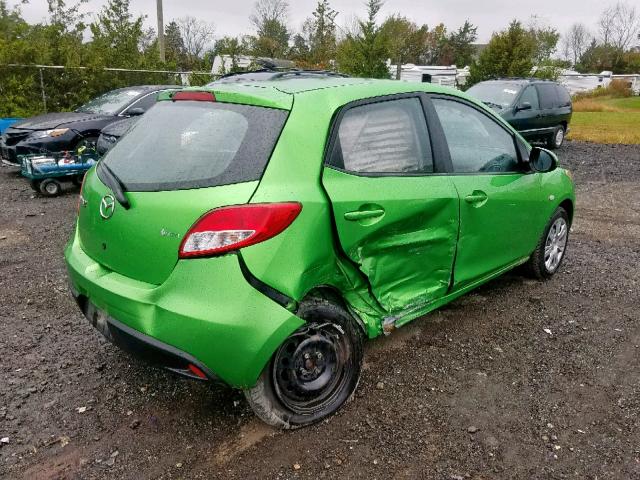 JM1DE1KZ9C0147006 - 2012 MAZDA MAZDA2 GREEN photo 4