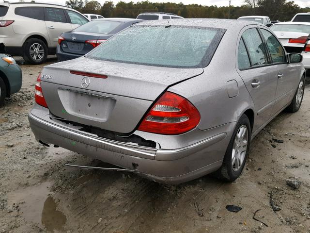 WDBUF65J64A527706 - 2004 MERCEDES-BENZ E 320 SILVER photo 4