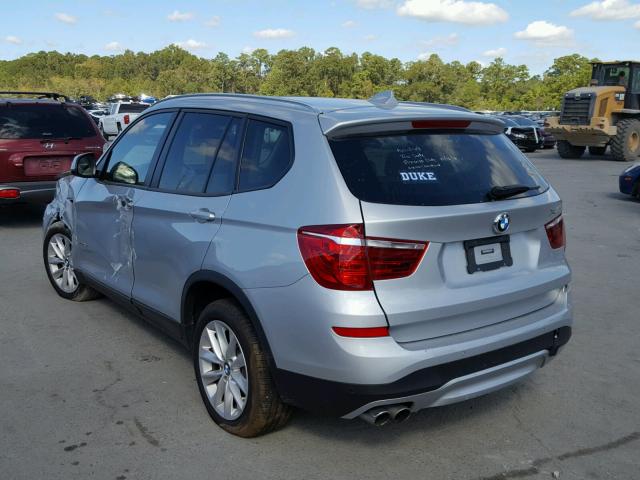 5UXWX9C58G0D91914 - 2016 BMW X3 XDRIVE2 SILVER photo 3