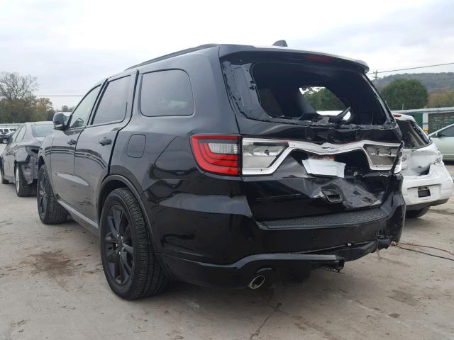 1C4RDHDG9HC669556 - 2017 DODGE DURANGO GT BLACK photo 3