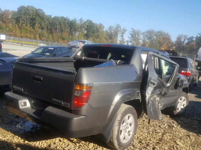 2HJYK16537H507224 - 2007 HONDA RIDGELINE CHARCOAL photo 4