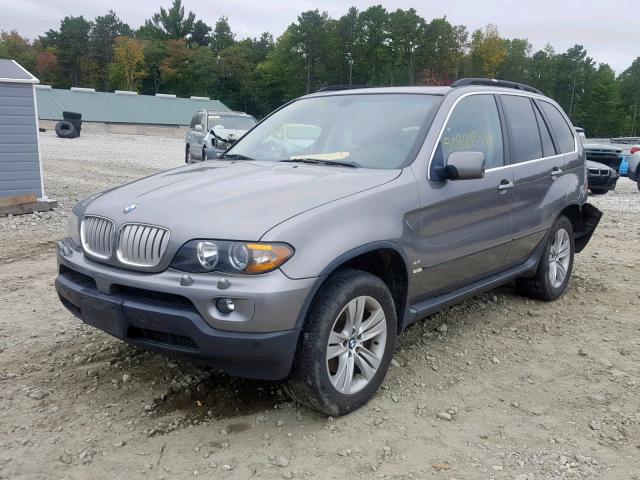 5UXFB535X5LV18145 - 2005 BMW X5 4.4I GRAY photo 2