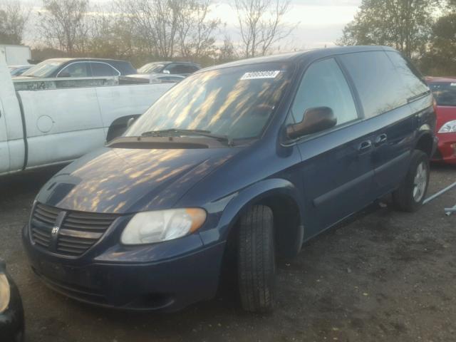 1D4GP45R26B592784 - 2006 DODGE CARAVAN SX BLUE photo 2