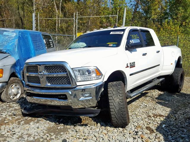 3C63RRML1EG317341 - 2014 RAM 3500 LARAM WHITE photo 2