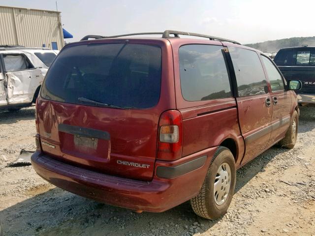 1GNDX03E02D114393 - 2002 CHEVROLET VENTURE BURGUNDY photo 4