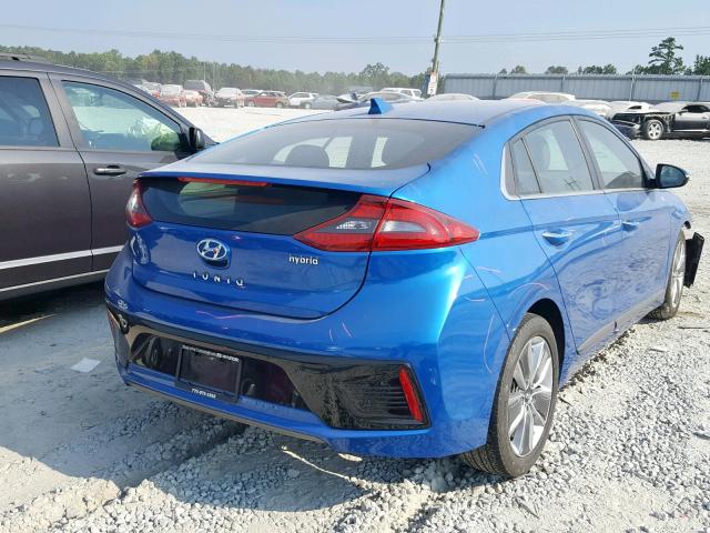 KMHC85LC6HU040608 - 2017 HYUNDAI IONIQ LIMI BLUE photo 4