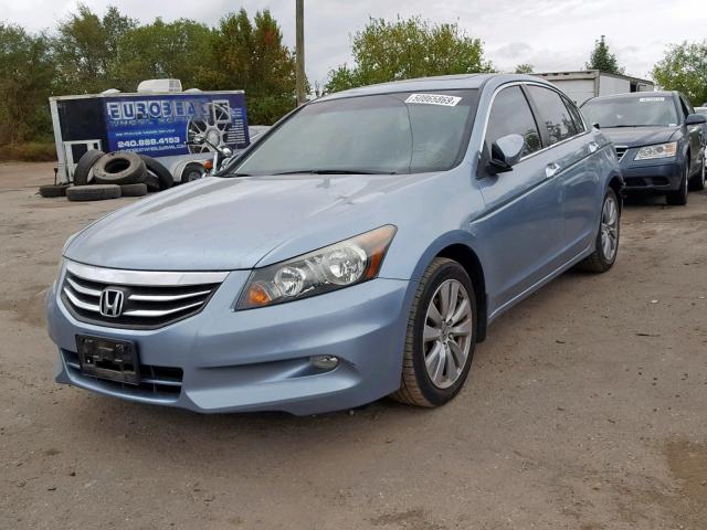 1HGCP3F86BA016404 - 2011 HONDA ACCORD EXL BLUE photo 2