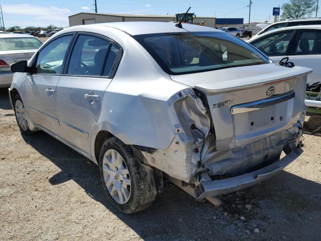 3N1AB6AP4BL671418 - 2011 NISSAN SENTRA 2.0 SILVER photo 3