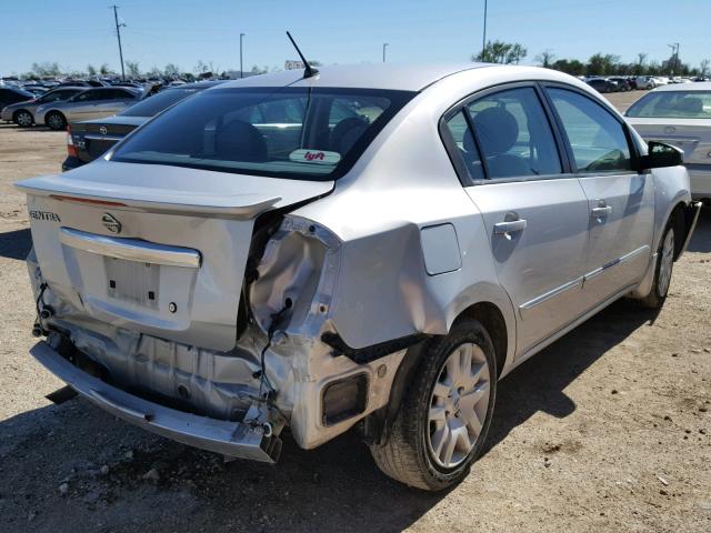 3N1AB6AP4BL671418 - 2011 NISSAN SENTRA 2.0 SILVER photo 4