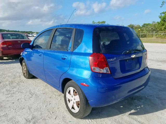 KL1TD66638B189217 - 2008 CHEVROLET AVEO BASE Mavi foto 3