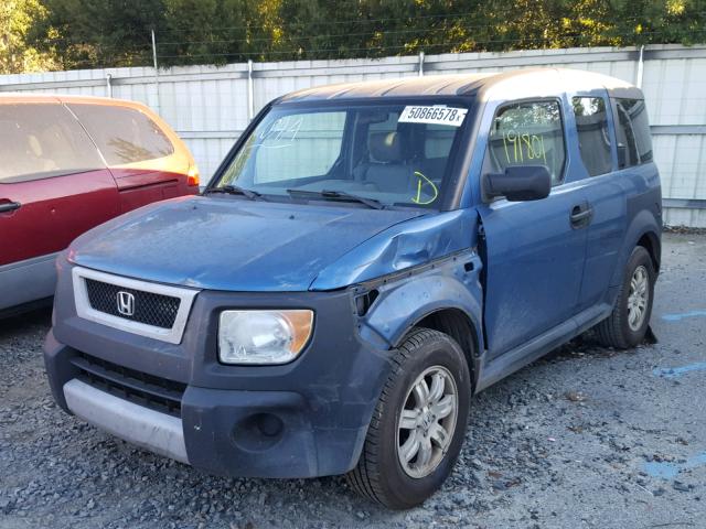 5J6YH18666L009975 - 2006 HONDA ELEMENT EX BLUE photo 2