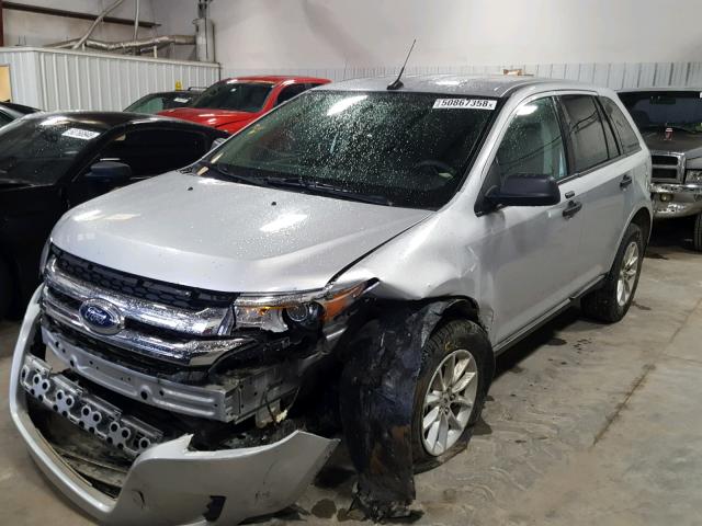 2FMDK3GC6EBB64268 - 2014 FORD EDGE SE SILVER photo 2