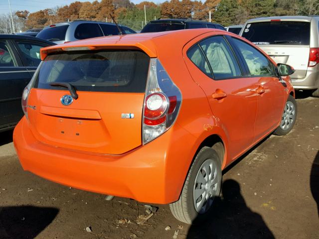 JTDKDTB30C1014050 - 2012 TOYOTA PRIUS C ORANGE photo 4