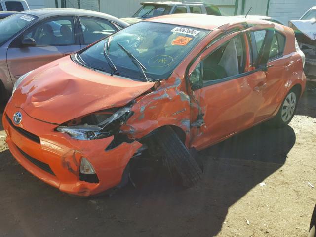 JTDKDTB30C1014050 - 2012 TOYOTA PRIUS C ORANGE photo 9