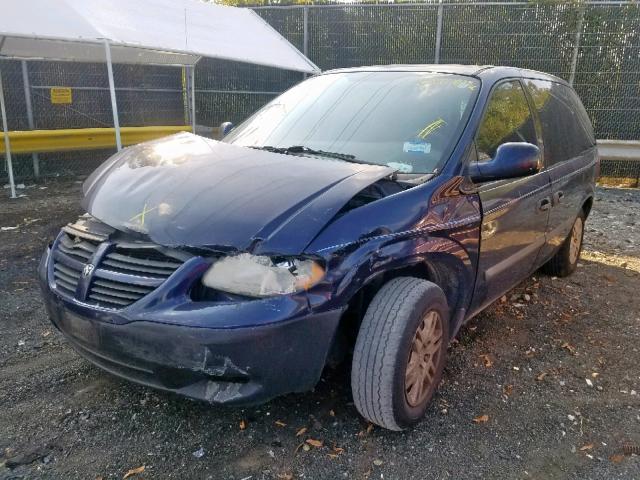 1D4GP25B95B229050 - 2005 DODGE CARAVAN SE BLUE photo 2