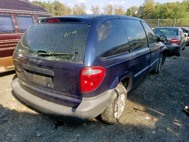 1D4GP25B95B229050 - 2005 DODGE CARAVAN SE BLUE photo 4