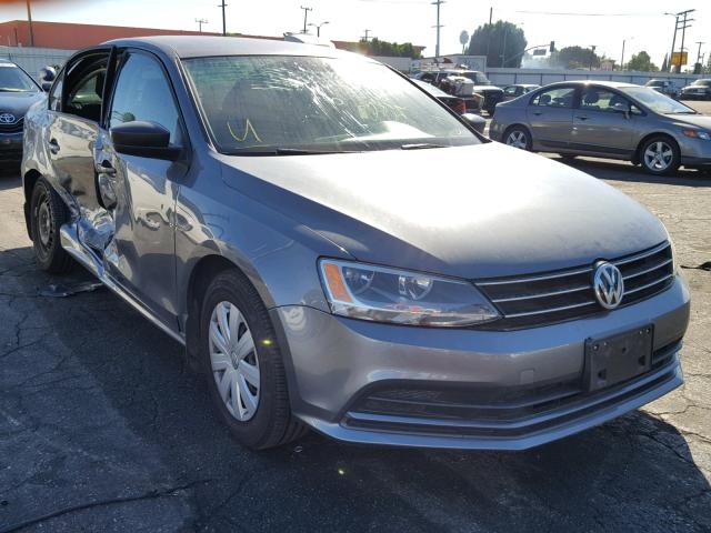 3VW1K7AJ0FM272338 - 2015 VOLKSWAGEN JETTA BASE Մոխրագույն լուսանկար 1