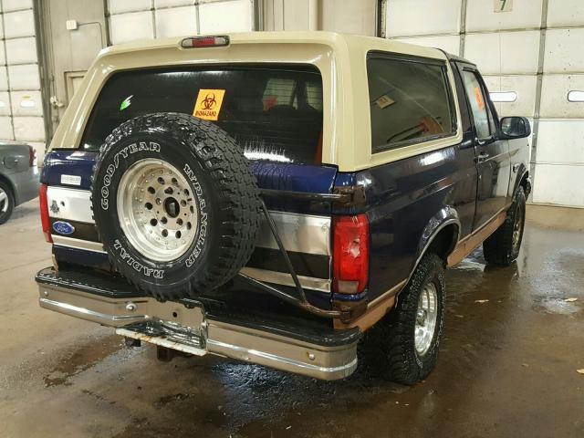 1FMEU15H7SLB29669 - 1995 FORD BRONCO U10 BLUE photo 4