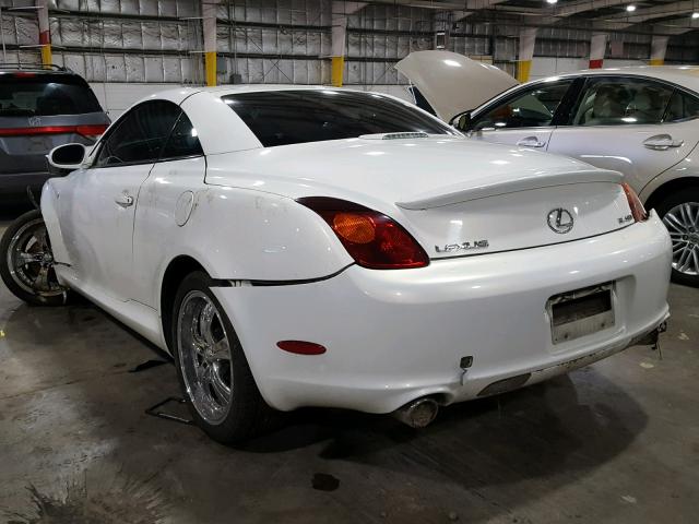 JTHFN48Y420016233 - 2002 LEXUS SC 430 WHITE photo 3