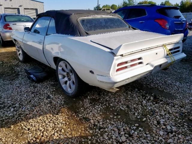 233679U101067 - 1969 PONTIAC FIREBIRD WHITE photo 3