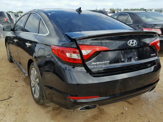 5NPE34AF6HH454095 - 2017 HYUNDAI SONATA SPO BLACK photo 3