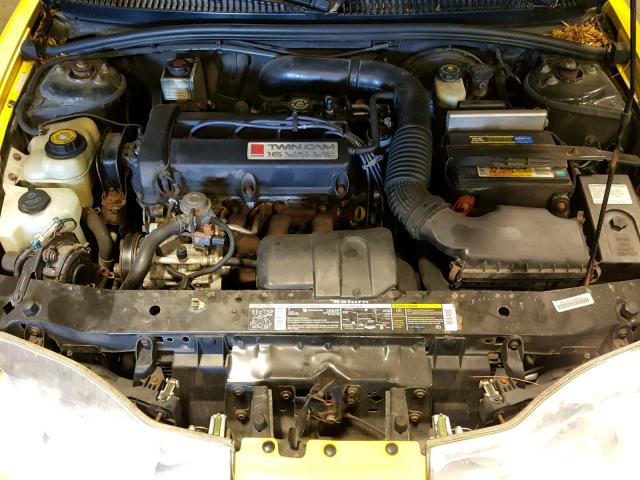 1G8ZR12701Z107313 - 2001 SATURN SC2 YELLOW photo 7