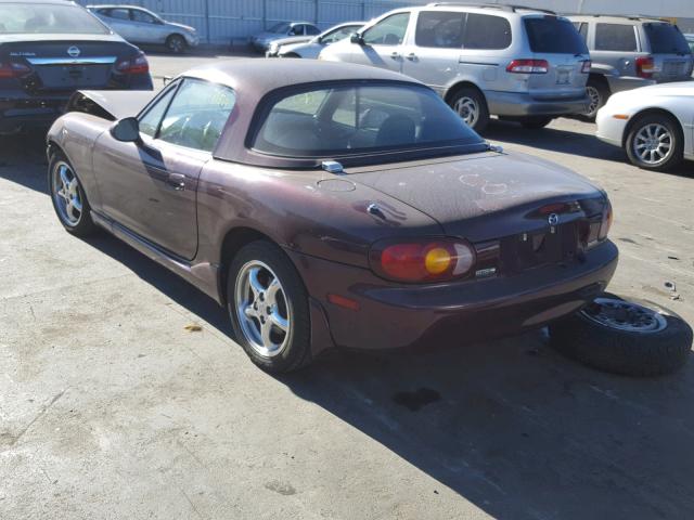 JM1NB3539Y0149281 - 2000 MAZDA MX-5 MIATA BURGUNDY photo 3