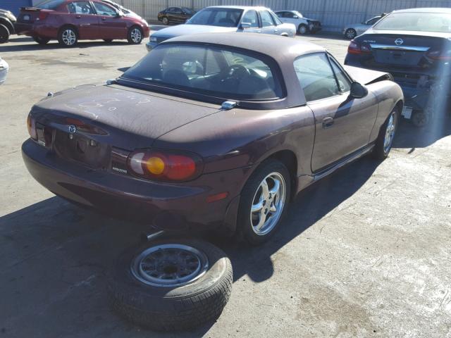 JM1NB3539Y0149281 - 2000 MAZDA MX-5 MIATA BURGUNDY photo 4