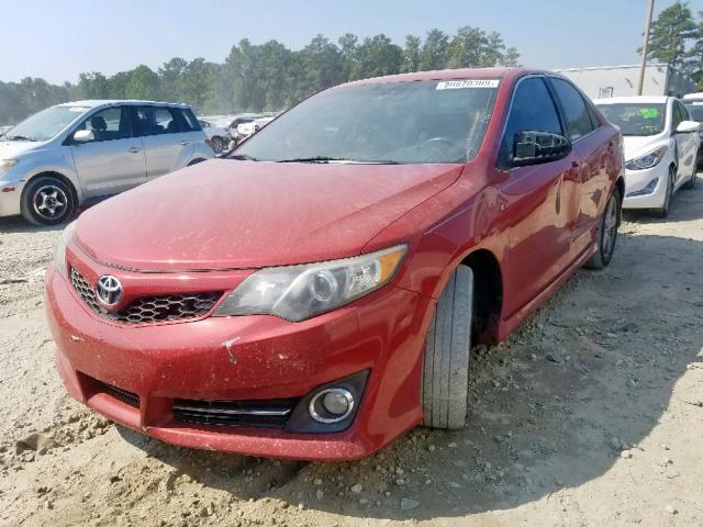 4T1BF1FK2CU603966 - 2012 TOYOTA CAMRY BASE RED photo 2