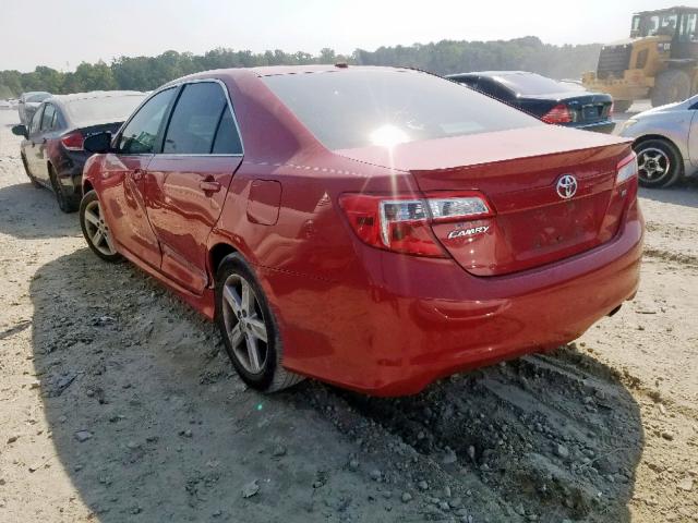 4T1BF1FK2CU603966 - 2012 TOYOTA CAMRY BASE RED photo 3